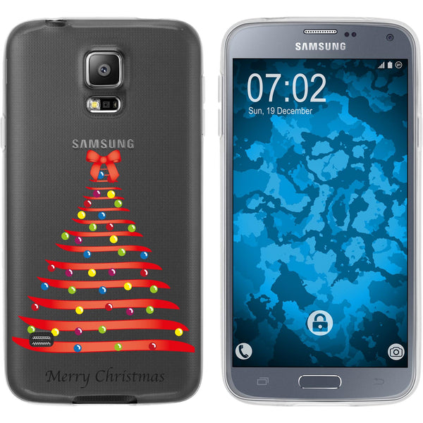 Galaxy S5 Neo Silikon-Hülle X Mas Weihnachten Weihnachtsbaum
