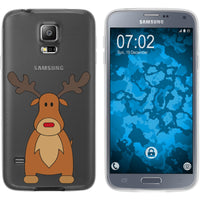 Galaxy S5 Neo Silikon-Hülle X Mas Weihnachten Rentier M3 Cas