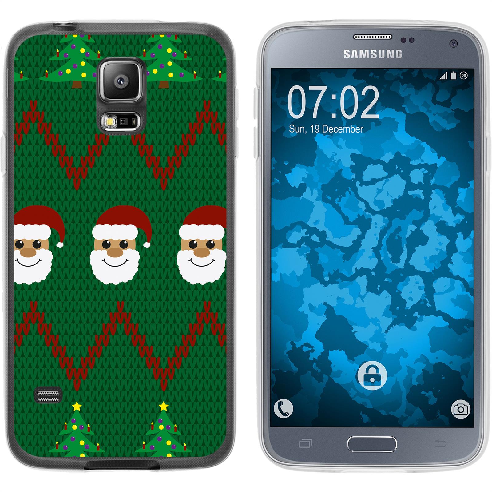 Galaxy S5 Neo Silikon-Hülle X Mas Weihnachten X-Mas Sweater