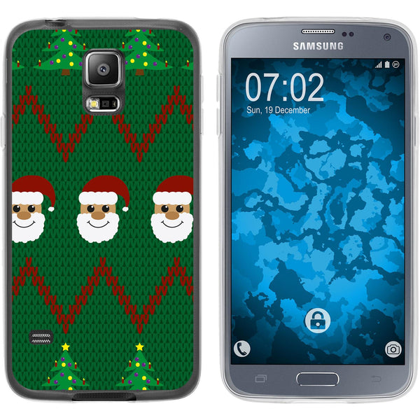 Galaxy S5 Neo Silikon-Hülle X Mas Weihnachten X-Mas Sweater