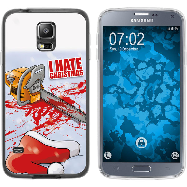 Galaxy S5 Neo Silikon-Hülle X Mas Weihnachten Hate X-Mas M8