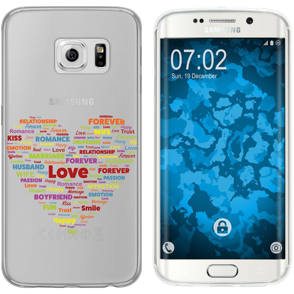 Galaxy S6 Edge Silikon-Hülle pride Herz M5 Case