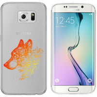 Galaxy S6 Edge Silikon-Hülle Floral Wolf M3-2 Case
