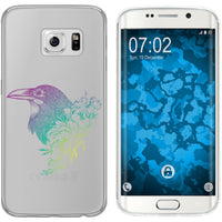 Galaxy S6 Edge Silikon-Hülle Floral Rabe M4-4 Case