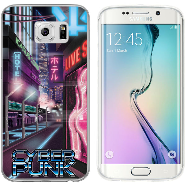 Galaxy S6 Edge Silikon-Hülle Retro Wave Cyberpunk.01 M4 Case