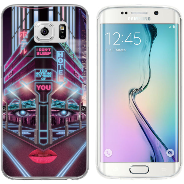 Galaxy S6 Edge Silikon-Hülle Retro Wave Cyberpunk.02 M5 Case