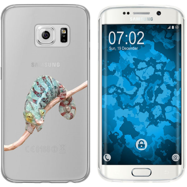 Galaxy S6 Edge Silikon-Hülle Vektor Tiere Camelion M7 Case