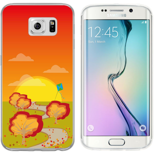 Galaxy S6 Edge Silikon-Hülle Herbst Drache/Kite M2 Case