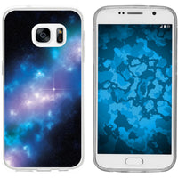 Galaxy S7 Silikon-Hülle Space Blue Belt M4 Case