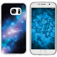 Galaxy S7 Silikon-Hülle Space Blue Belt M4 Case