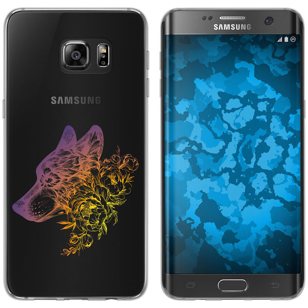 Galaxy S7 Edge Silikon-Hülle Floral Wolf M3-3 Case