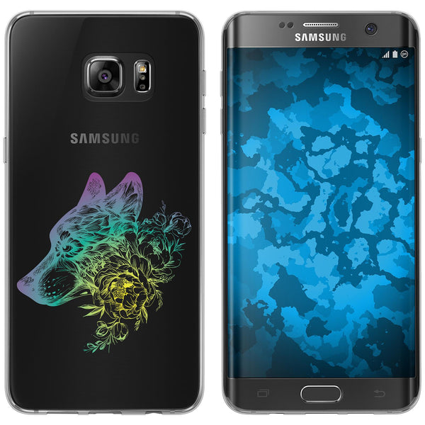 Galaxy S7 Edge Silikon-Hülle Floral Wolf M3-4 Case