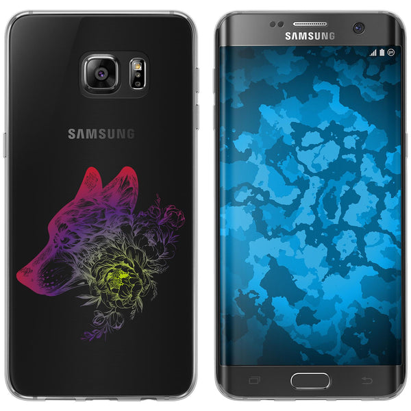 Galaxy S7 Edge Silikon-Hülle Floral Wolf M3-5 Case