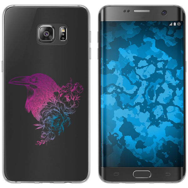 Galaxy S7 Edge Silikon-Hülle Floral Rabe M4-6 Case