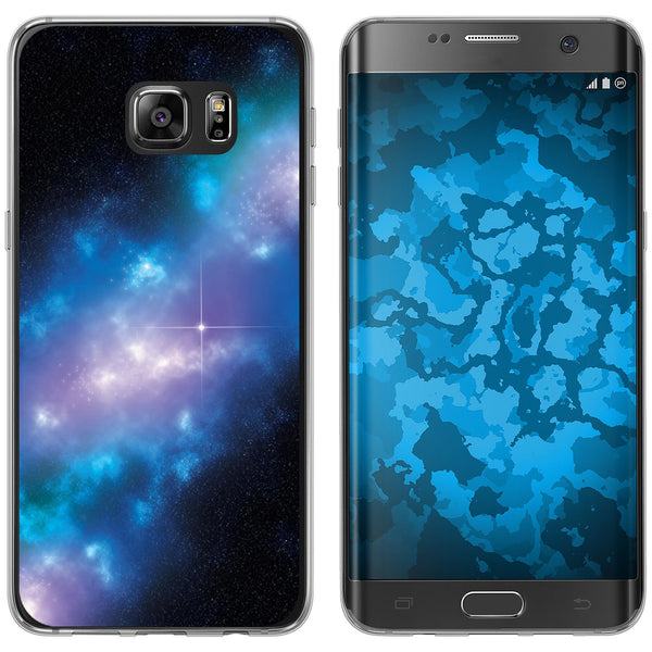 Galaxy S7 Edge Silikon-Hülle Space Blue Belt M4 Case