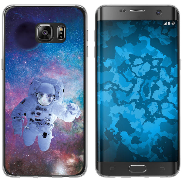 Galaxy S7 Edge Silikon-Hülle Space Catronaut M5 Case