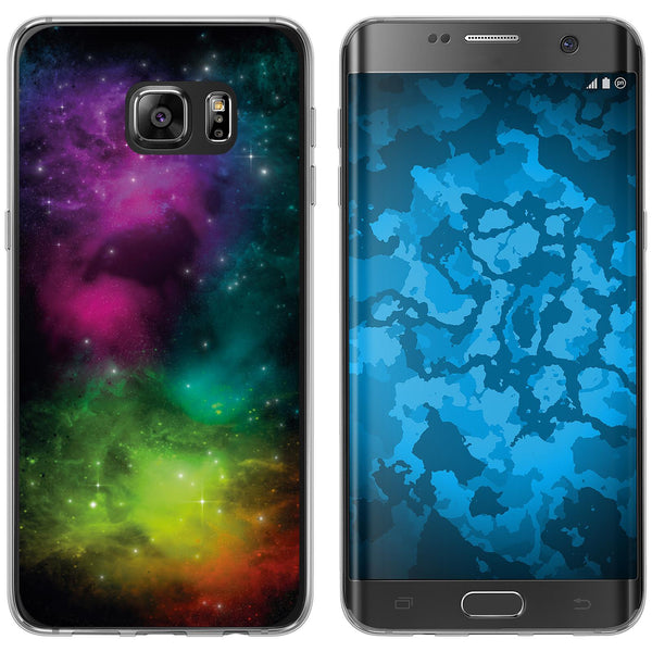 Galaxy S7 Edge Silikon-Hülle Space Starfield M7 Case