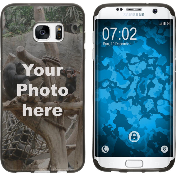 Galaxy S7 Edge Personalisierte Handyhülle  schwarz zum selb