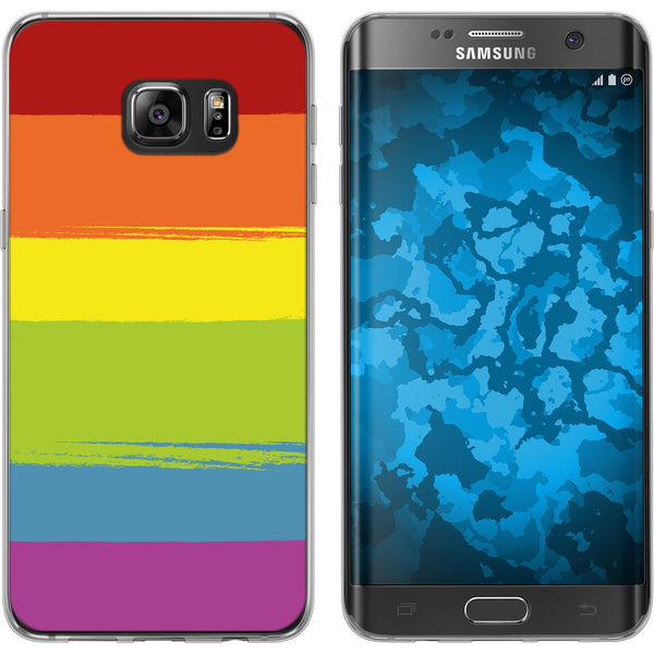 Galaxy S7 Edge Silikon-Hülle pride Regenbogen M6 Case