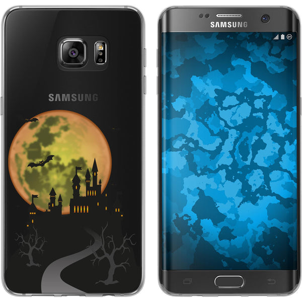 Galaxy S7 Edge Silikon-Hülle Herbst Spukschloss M4 Case