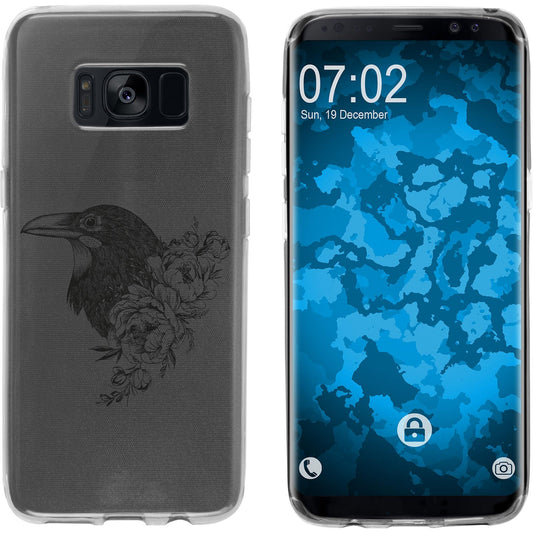 Galaxy S8 Silikon-Hülle Floral Rabe M4-1 Case