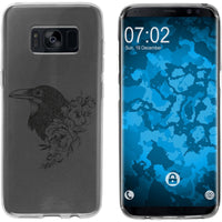 Galaxy S8 Silikon-Hülle Floral Rabe M4-1 Case
