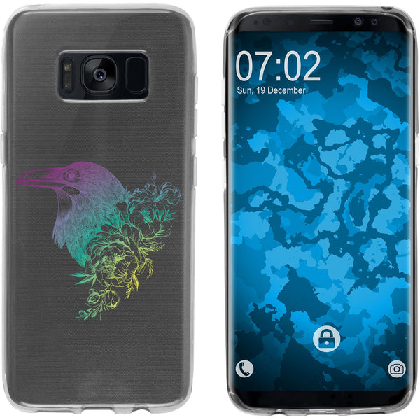 Galaxy S8 Silikon-Hülle Floral Rabe M4-4 Case