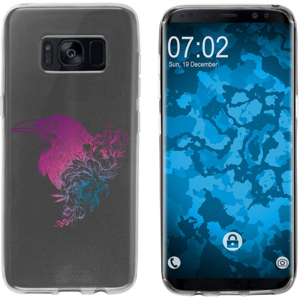 Galaxy S8 Silikon-Hülle Floral Rabe M4-6 Case