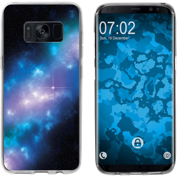 Galaxy S8 Silikon-Hülle Space Blue Belt M4 Case