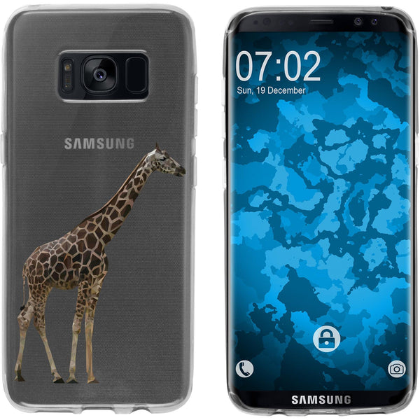 Galaxy S8 Silikon-Hülle Vektor Tiere Giraffe M8 Case