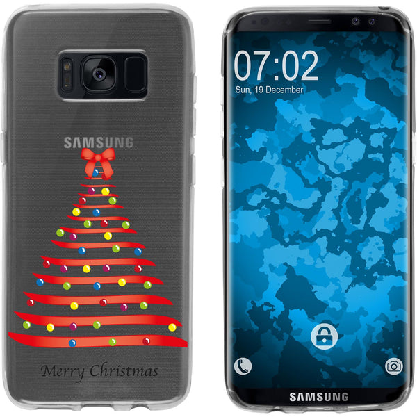 Galaxy S8 Silikon-Hülle X Mas Weihnachten Weihnachtsbaum M1