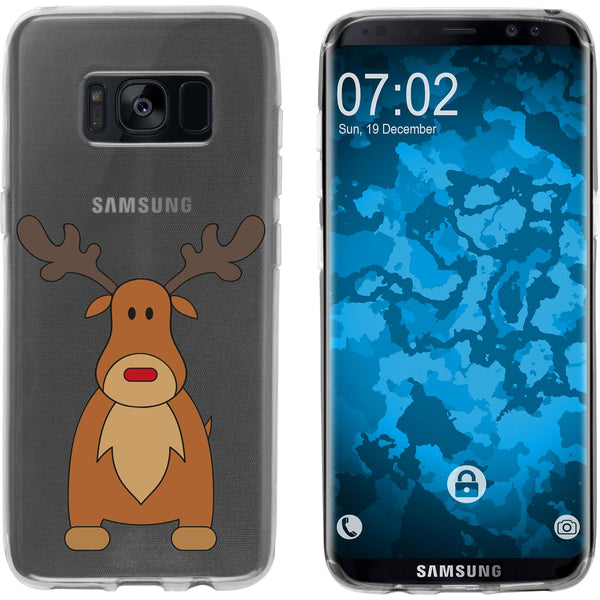 Galaxy S8 Silikon-Hülle X Mas Weihnachten Rentier M3 Case