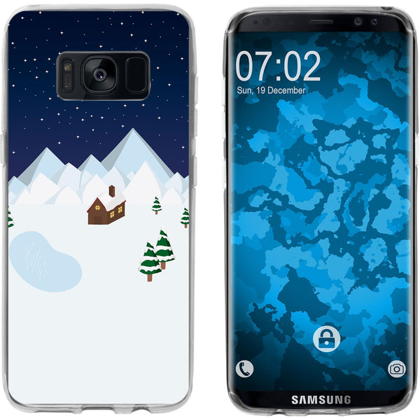 Galaxy S8 Silikon-Hülle X Mas Weihnachten Winterwonderland M