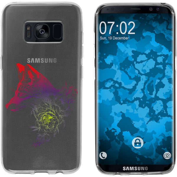Galaxy S8 Silikon-Hülle Floral Fuchs M1-5 Case
