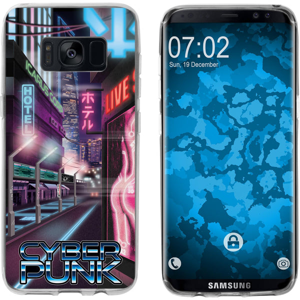 Galaxy S8 Silikon-Hülle Retro Wave Cyberpunk.01 M4 Case