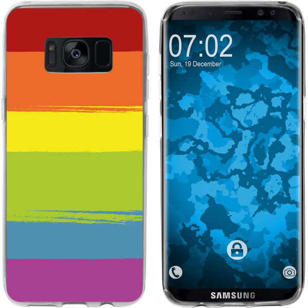 Galaxy S8 Plus Silikon-Hülle pride Regenbogen M6 Case