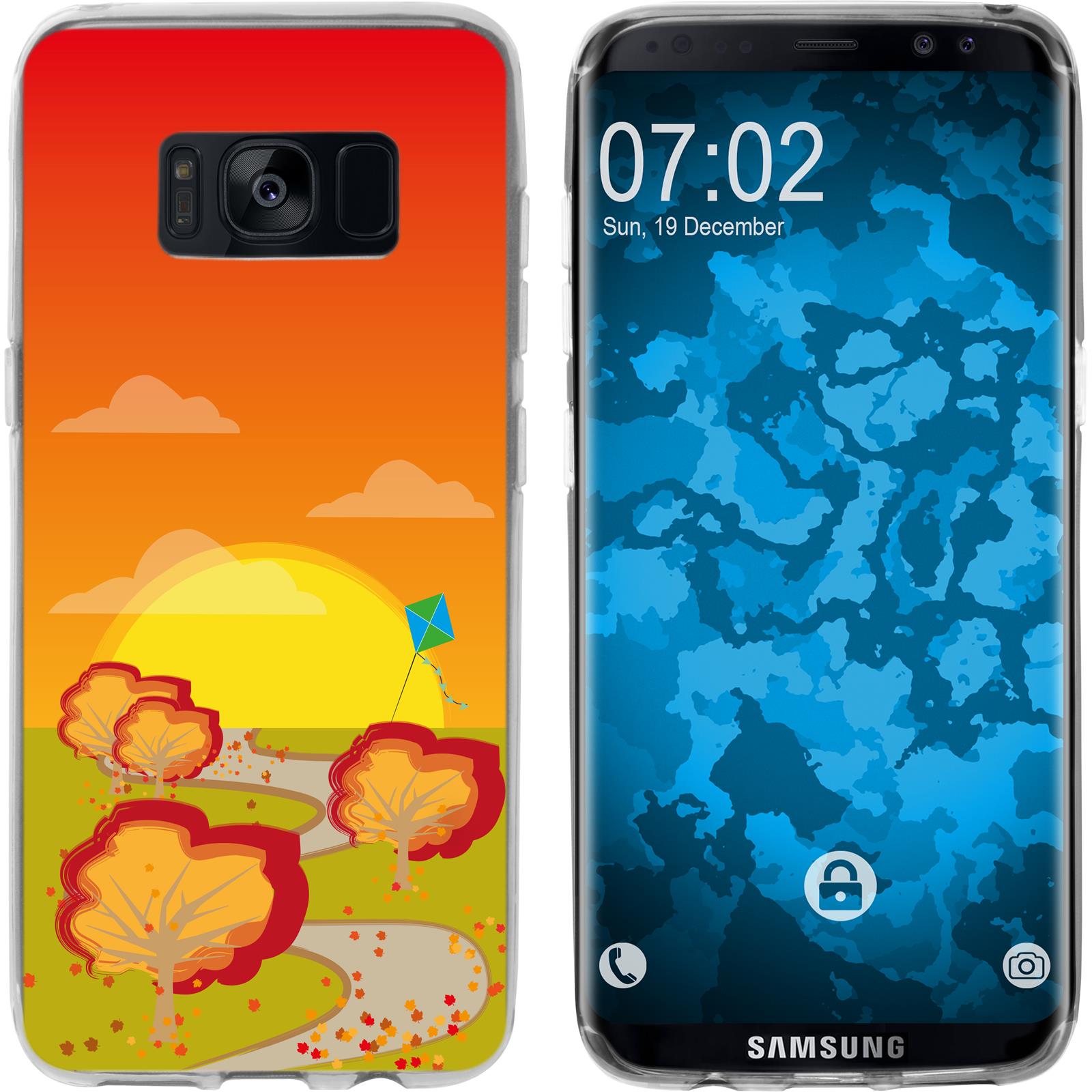Galaxy S8 Plus Silikon-Hülle Herbst Drache/Kite M2 Case