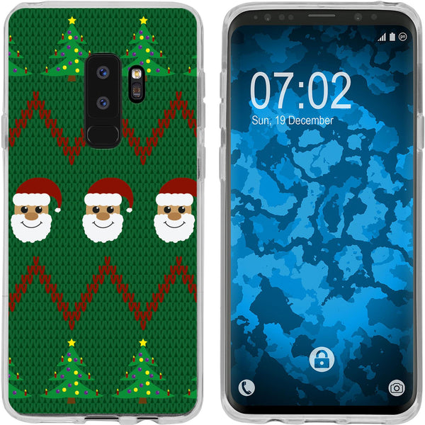 Galaxy S9 Plus Silikon-Hülle X Mas Weihnachten X-Mas Sweater