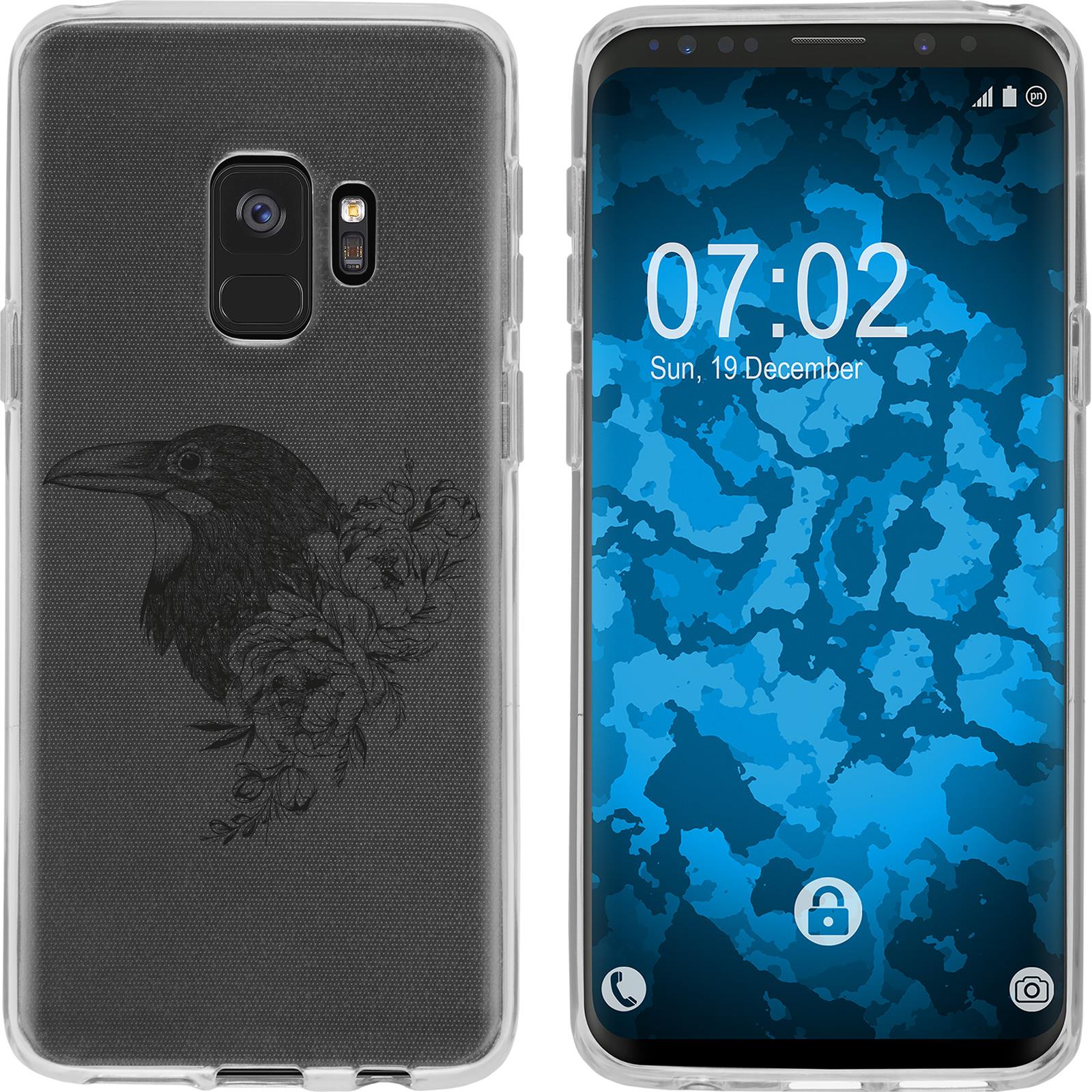Galaxy S9 Silikon-Hülle Floral Rabe M4-1 Case