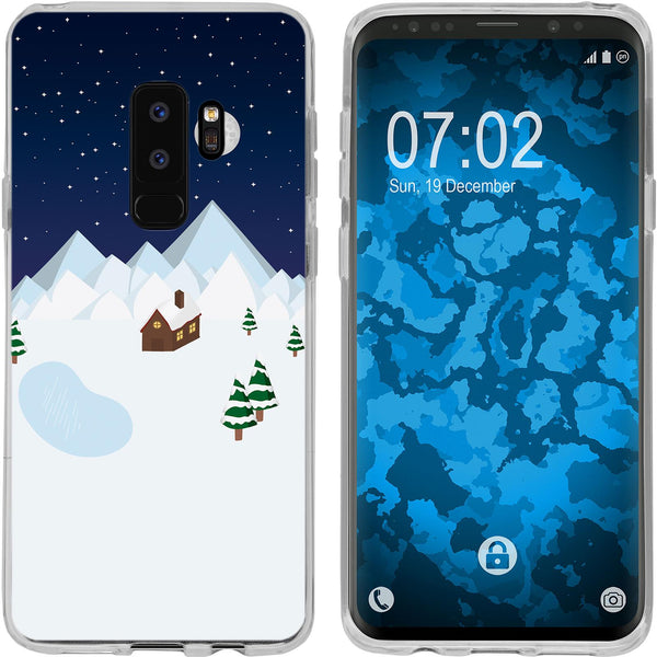 Galaxy S9 Silikon-Hülle X Mas Weihnachten Winterwonderland M