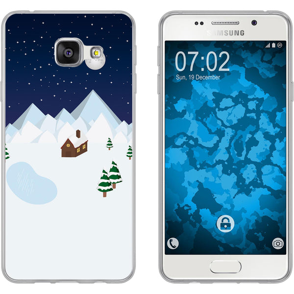 Galaxy A7 (2016) A710 Silikon-Hülle X Mas Weihnachten Winter