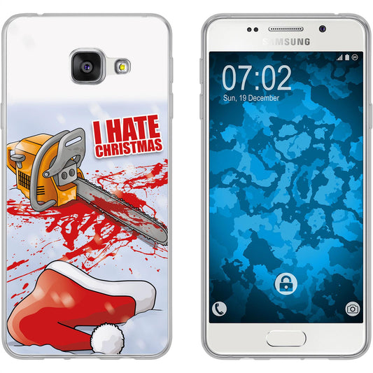Galaxy A7 (2016) A710 Silikon-Hülle X Mas Weihnachten Hate X