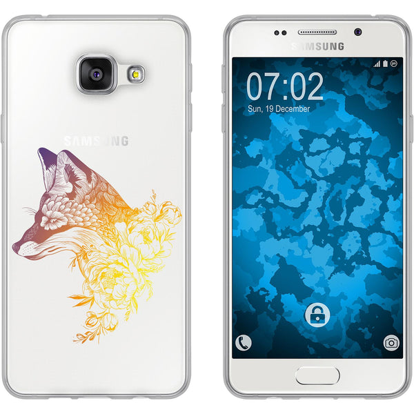 Galaxy A5 (2016) A510 Silikon-Hülle Floral Fuchs M1-3 Case