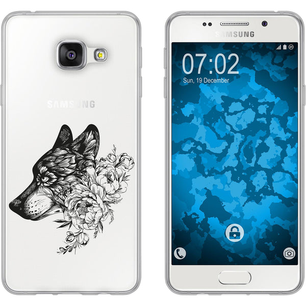 Galaxy A5 (2016) A510 Silikon-Hülle Floral Wolf M3-1 Case
