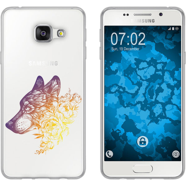 Galaxy A5 (2016) A510 Silikon-Hülle Floral Wolf M3-3 Case