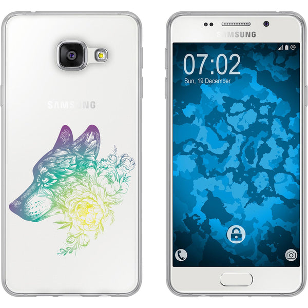 Galaxy A5 (2016) A510 Silikon-Hülle Floral Wolf M3-4 Case