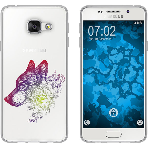 Galaxy A5 (2016) A510 Silikon-Hülle Floral Wolf M3-5 Case