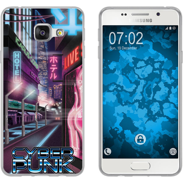Galaxy A5 (2016) A510 Silikon-Hülle Retro Wave Cyberpunk.01