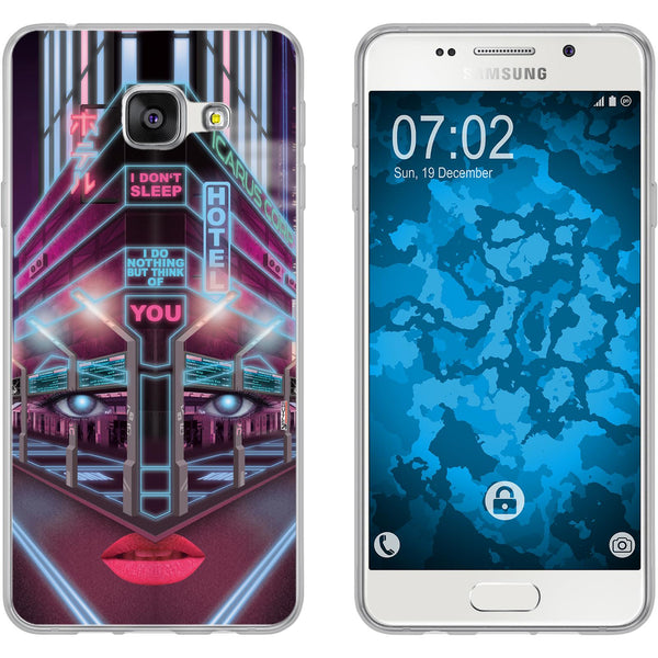 Galaxy A5 (2016) A510 Silikon-Hülle Retro Wave Cyberpunk.02