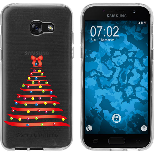 Galaxy A3 2017 Silikon-Hülle X Mas Weihnachten Schneeflocken